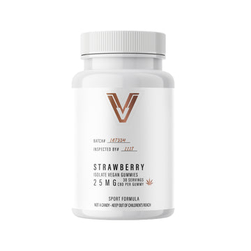 NEW! Strawberry Isolate Vegan Gummies with 750mg CBD per bottle